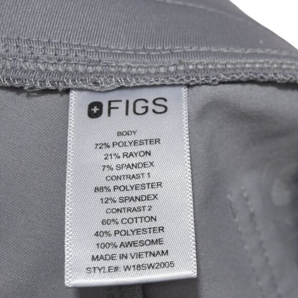 FIGS Technical Collection Jogger Scrub Pants XS Gray Drawstring Utility Zamora - Picture 8 of 9